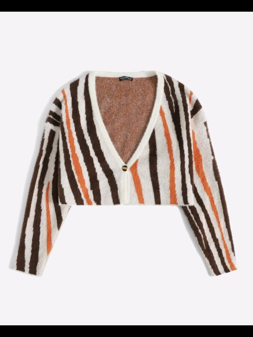 SHEIN DAISY cropped cardigan  fuzzy texture